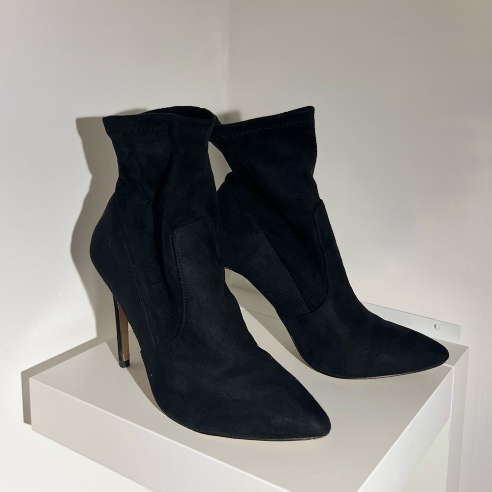 Faux Suede sock boots